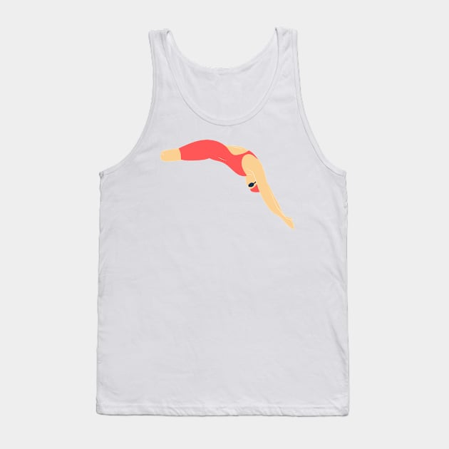 Diving - Red Tank Top by stickersbyjori